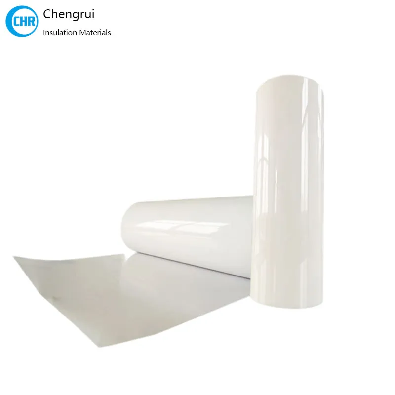 Polyester film and fabric composite paper