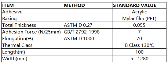 insulation mylar tape with adhesive