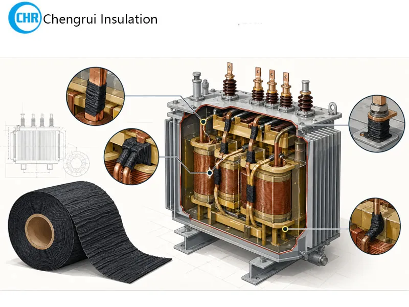 black crepe paper application