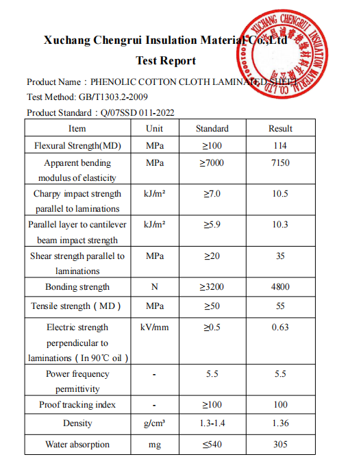 phenolic cotton cloth laminated sheet